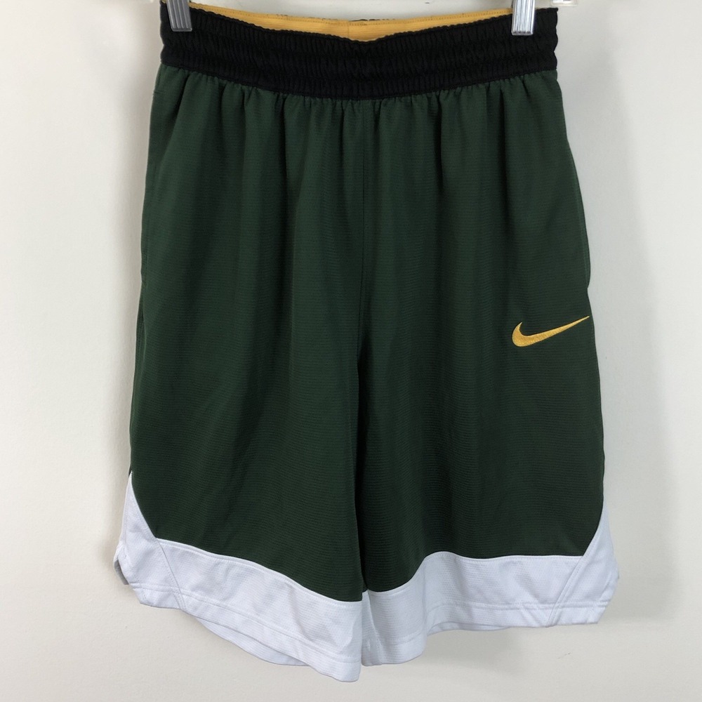 Nike Dri-Fit Basketball Shorts Men's S Green Yellow White Active